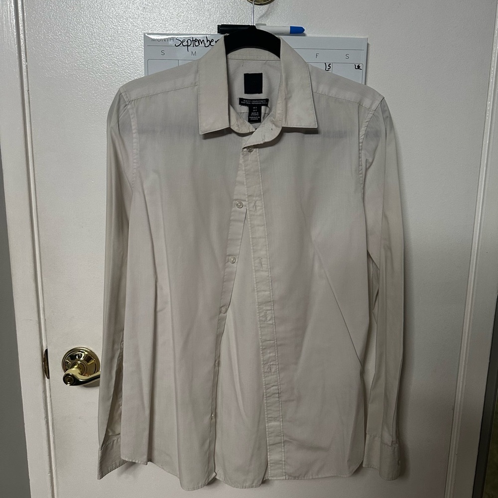 H&M Men's White Dress Shirt